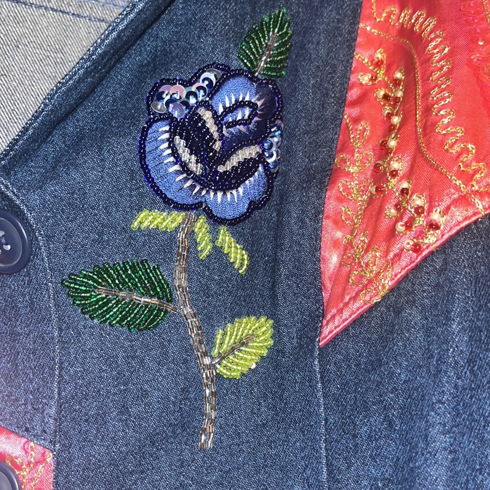 Together - Y2k Nwot Patchwork Beaded, Embroidered… - image 8